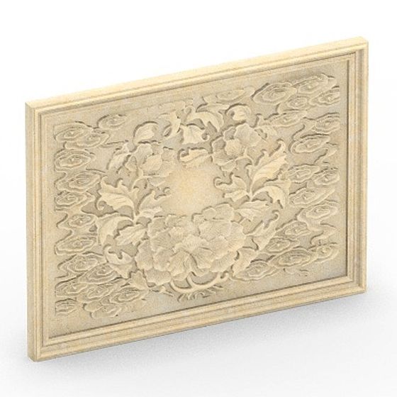 Gray Window Sleeve Relief 3D Model