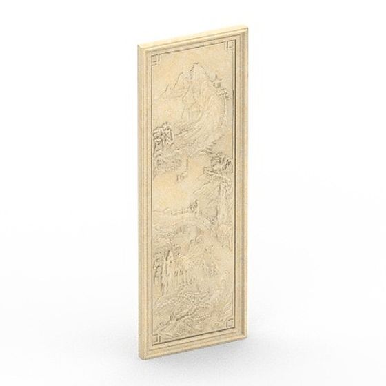 White Window Sleeve Relief 3D Model