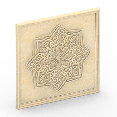 European Style Carving Window Trim 3D Model