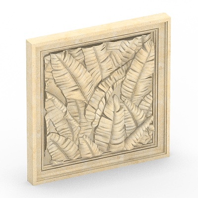 Stylish Gray Banana Window Trim 3D Model