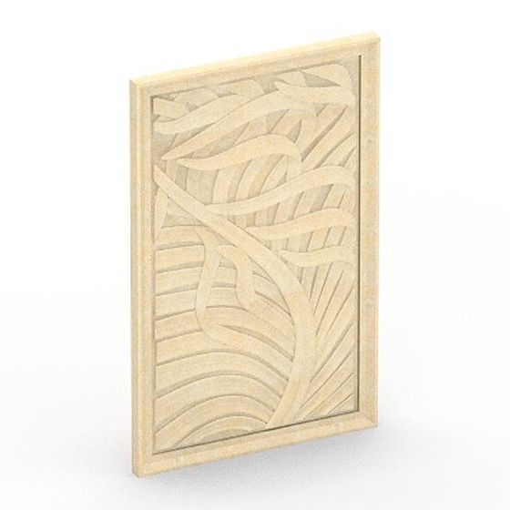 Gray Grass and Trees 3D Model for Window Treatments