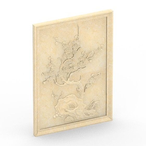 Window Relief Design Gray Window Trim Relief 3D Model – Elegant Interior Molding