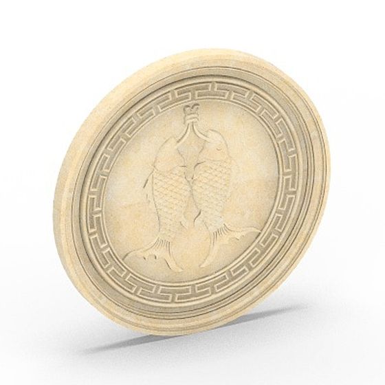 Charming Gray Fish Window Trim 3D Model