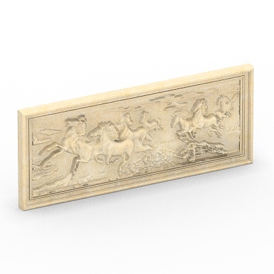 Gray Horse Sculpture 3D Model for Decorative Uses