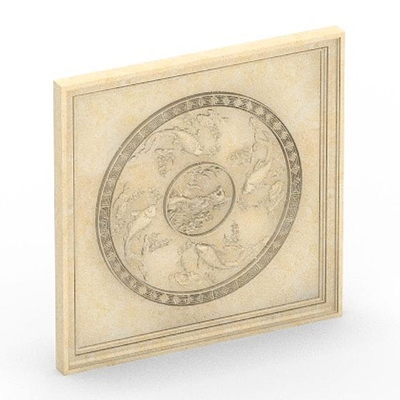 Stylish Fish 3D Model in Earth Color