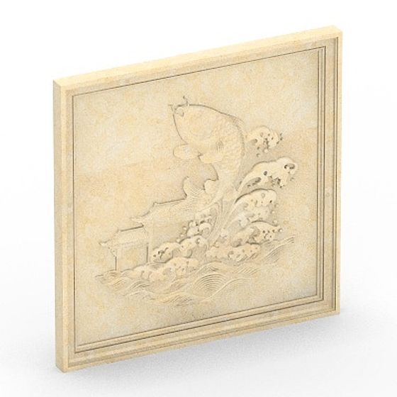 Earth Color Fish 3D Model for Decorative Use