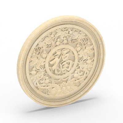 Stylish Window Trim 3D Model Fu 05 in Gray