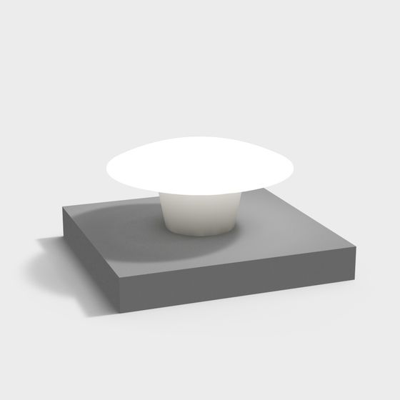 Elegant Floating Round Table 3D model for Modern Spaces