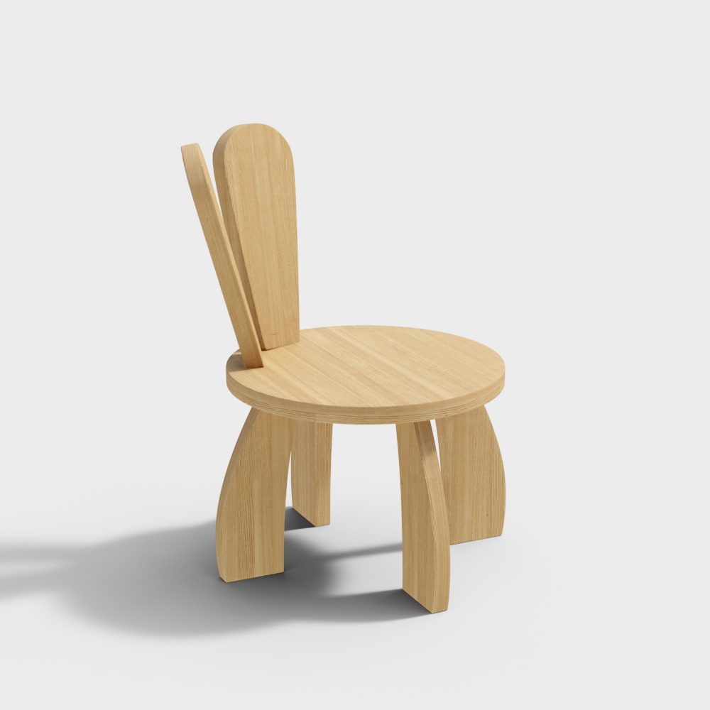 Children's room wooden armchair
