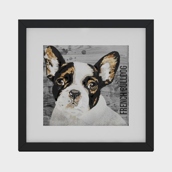 Charming French Bulldog Portrait 3D model