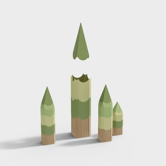 Artistic Pencil 3D Model Collection