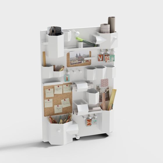 Modern Multifunctional Storage Rack 3D Model