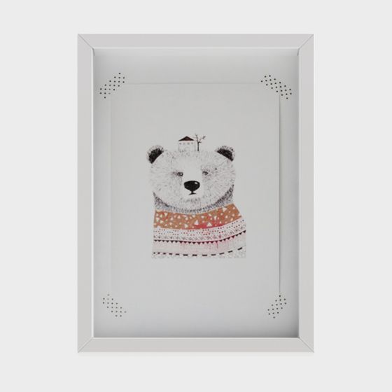 Charming Panda 3D Model in a Winter Wonderland
