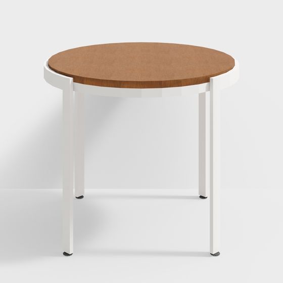 Contemporary Low-Poly Round Table 3D model