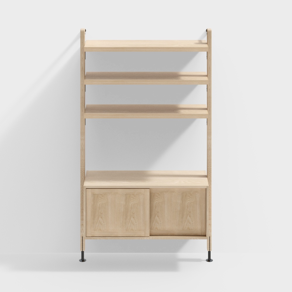 オリジナルクラフトマン - タimberシリーズ - 5015L ダブルドア本棚