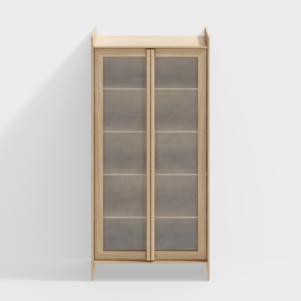 Giá sách cửa kính - Bộ gỗ tự nhiên - 5012S-1