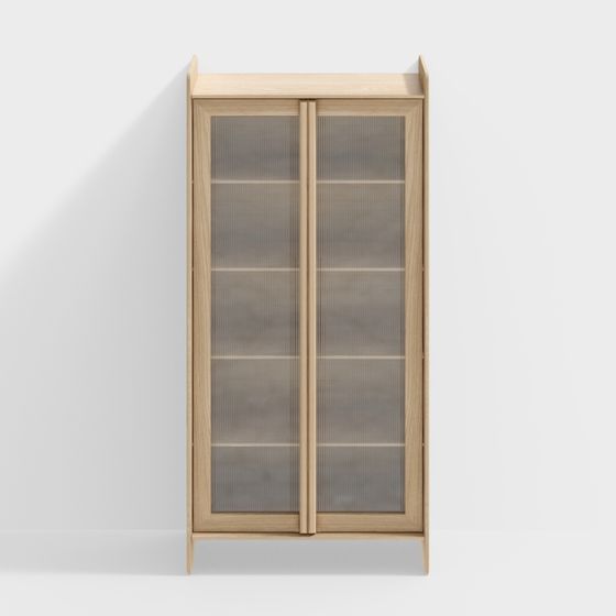 Giá sách cửa kính - Bộ gỗ tự nhiên - 5012S-1