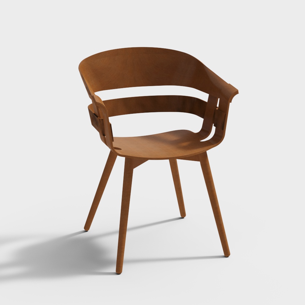 เก้าอี้ไม้ขาไม้ Wick Design House Stockholm