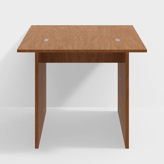 Wooden Desk Low-Poly 3D Model