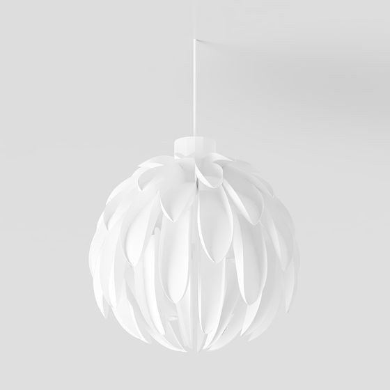 Petal Bloom 3D Model - Chic Low Poly Chandelier for Creative Spaces