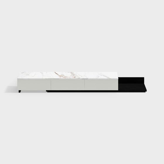 Elegant Minimalist TV Cabinet 3D model