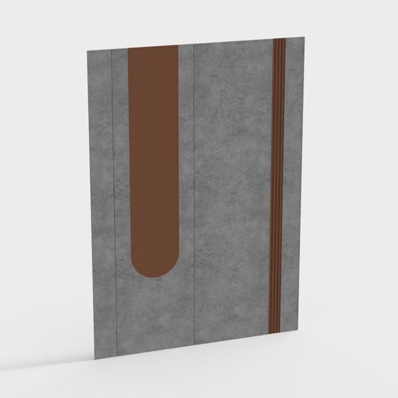 Stylish U-Shape Wall Panel 3D model