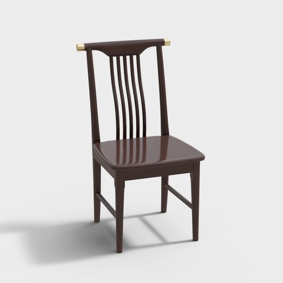 Elegant Wooden Chair 3D model for Modern Design
