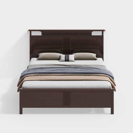 Urban Elegance Bed Frame 3D model for Modern Spaces