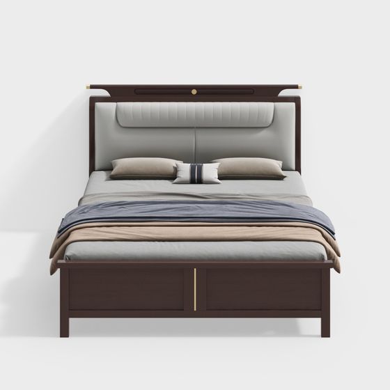 Stylish 3D Model Bed for Modern Interiors