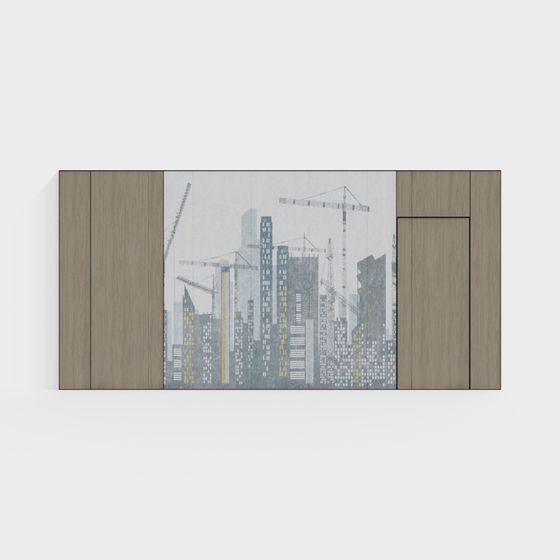 Futuristic City Skyline 3D model