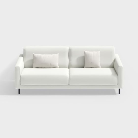 Minimalist 3D Sofa Model for Modern Interiors