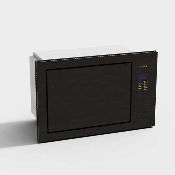 Fang Tai Microwave Oven 3D Model in Black