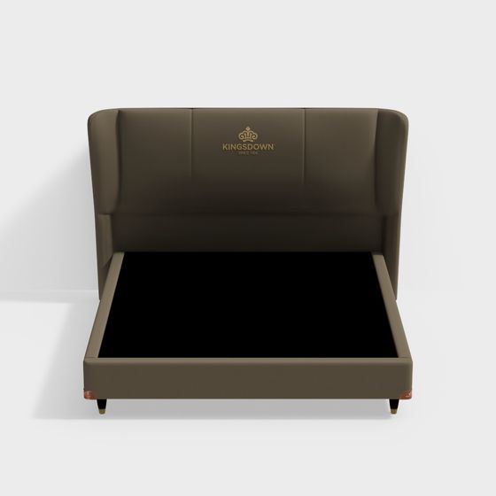 Elegant Low Poly Bed 3D model