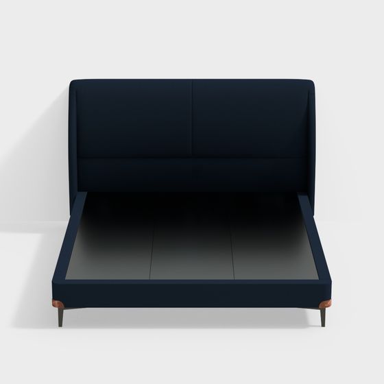 Modern Low-Polygon Bed Frame 3D model