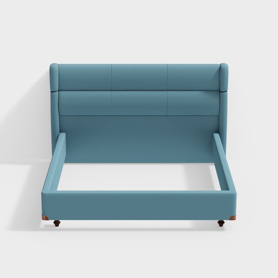 Stylish Low Poly Bed Frame 3D model