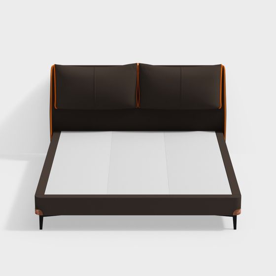 Contemporary Low-Polygon Bed 3D model for Unique Spaces