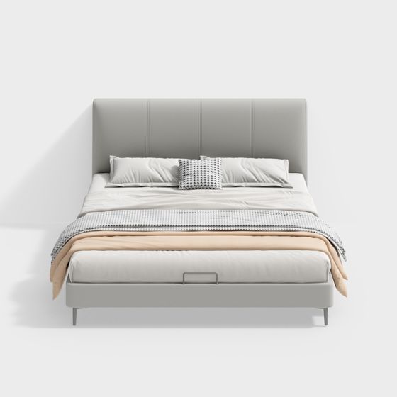 Modern Minimalist Bed Frame 3D Model