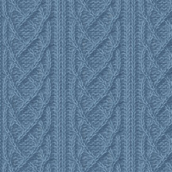 Knitted Wool Knitting Material 3D Model in Blue