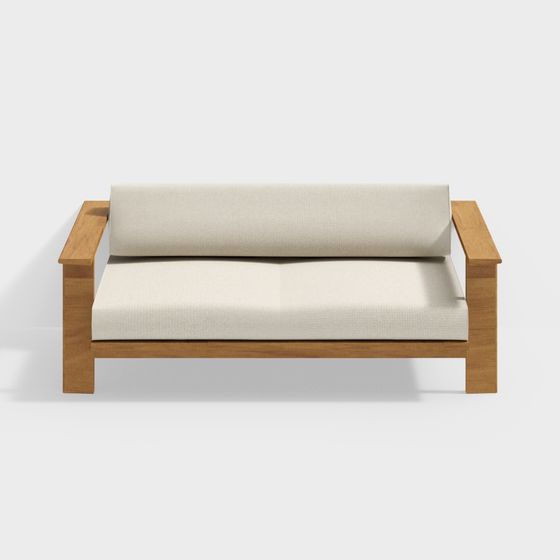 Elegant Low Poly Sofa 3D model for Contemporary Spaces