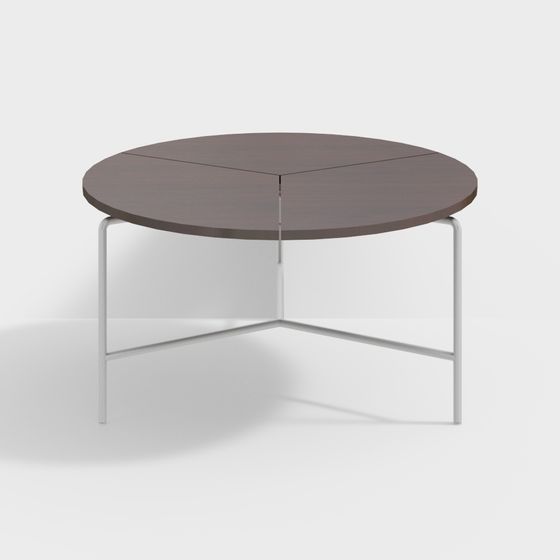 Stylish Low-Polygon Round Table 3D model