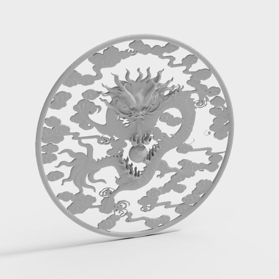 Cloud Dragon Pattern 3D Model