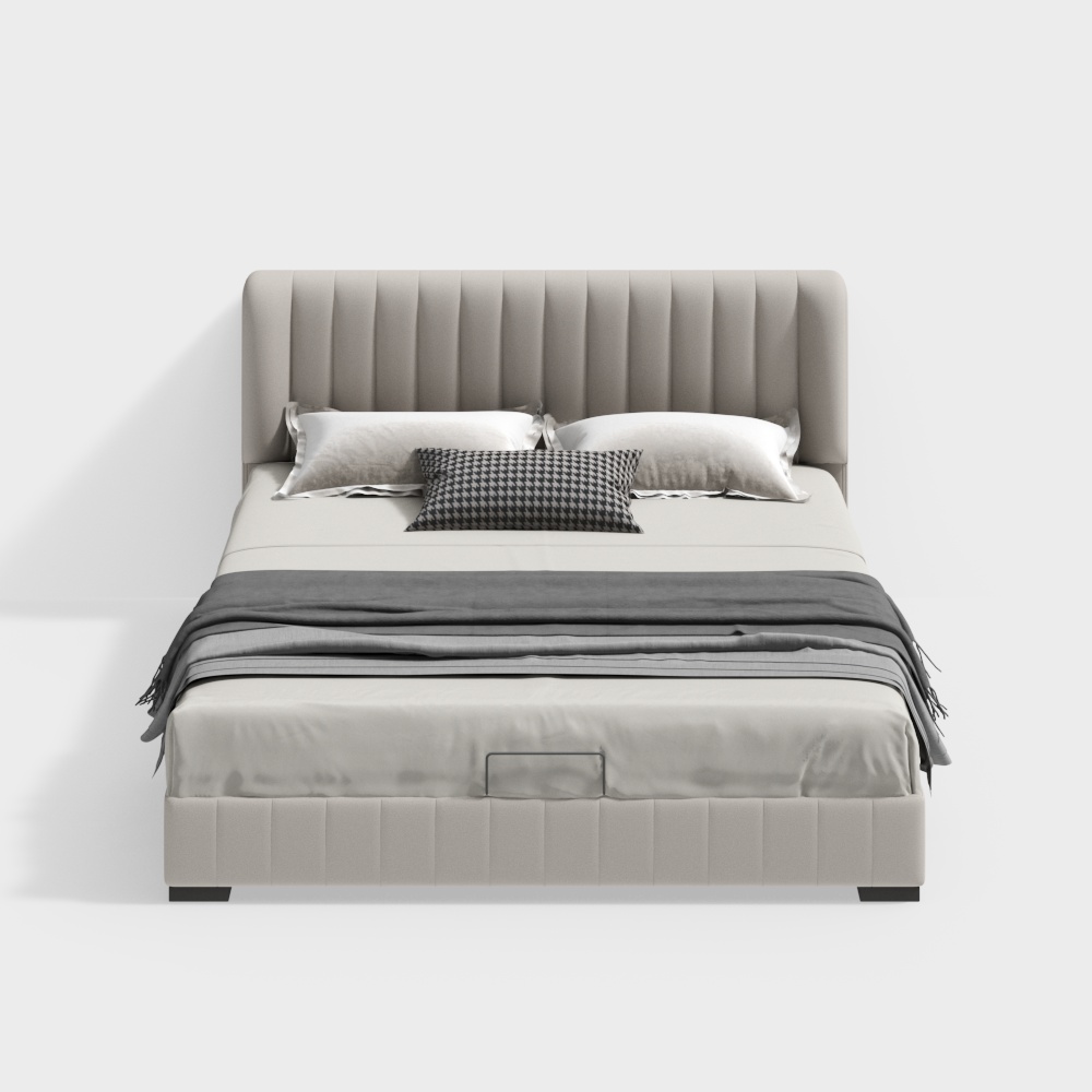 Cama doble de estilo moderno de 1,8 m B1BSTJC2466