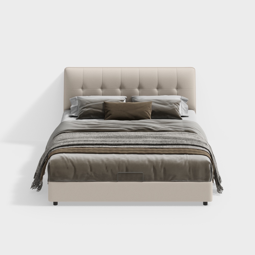 Cama doble de 1,8 metros de estilo moderno B2BSJC405-1