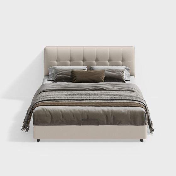 Cama doble de 1,8 metros de estilo moderno B2BSJC405-1