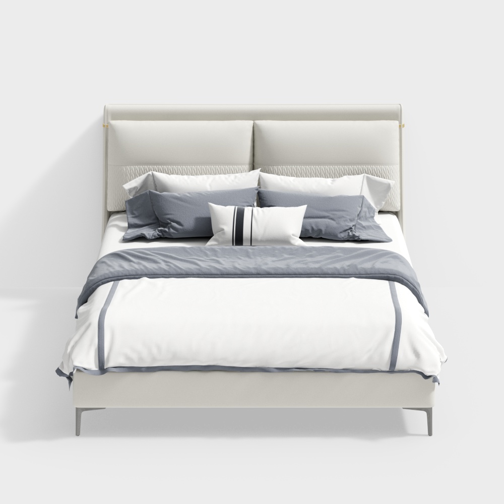 Cama doble de estilo moderno de 1,8m B1BSTJC2370