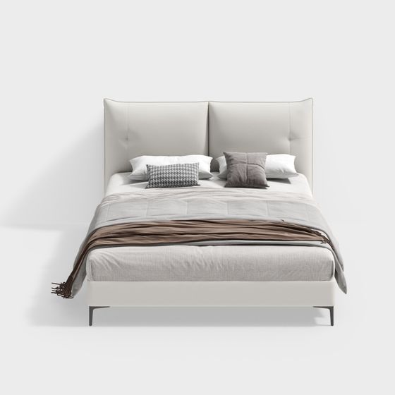 Cama doble de estilo moderno de 1,8m B1BSTJC2366