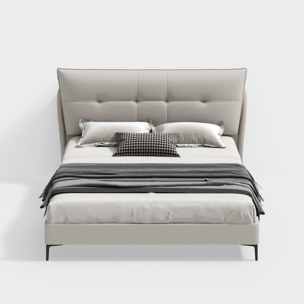 Cama doble de estilo moderno de 1,8m B1BSJC280