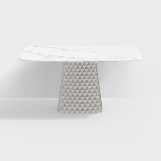 Elegant Marble Dining Table 3D model