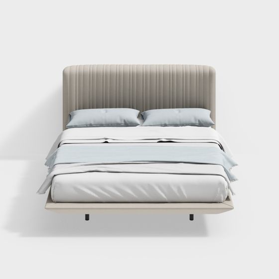 Modern Minimalist Bed Frame 3D model