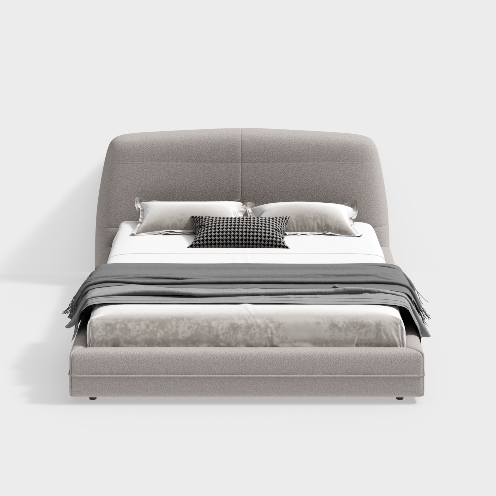 Cama doble de estilo moderno